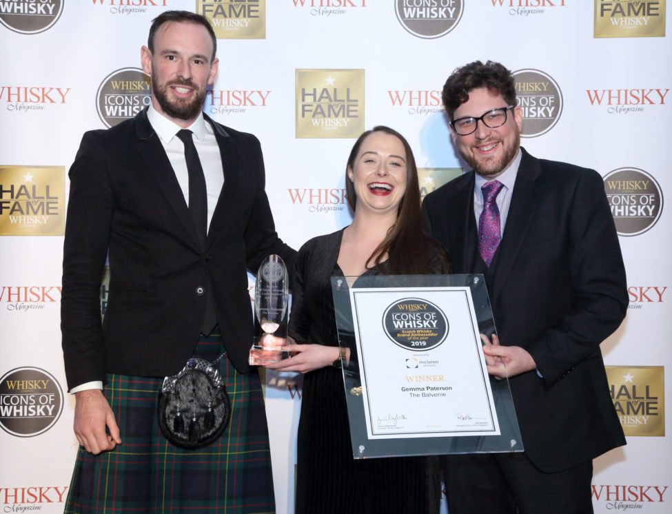 L to R Michael Mc Laren Gemma Paterson and Rob Allanson, World Whiskies Awards